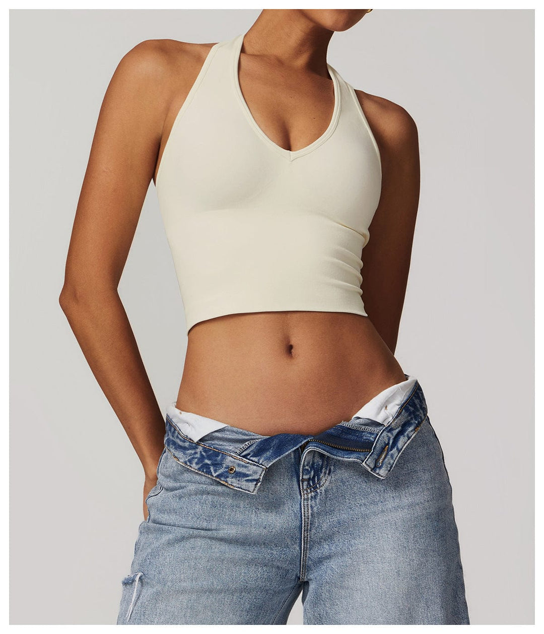 Valantomode | Smooth Halter Neck Sports Shaping Tank