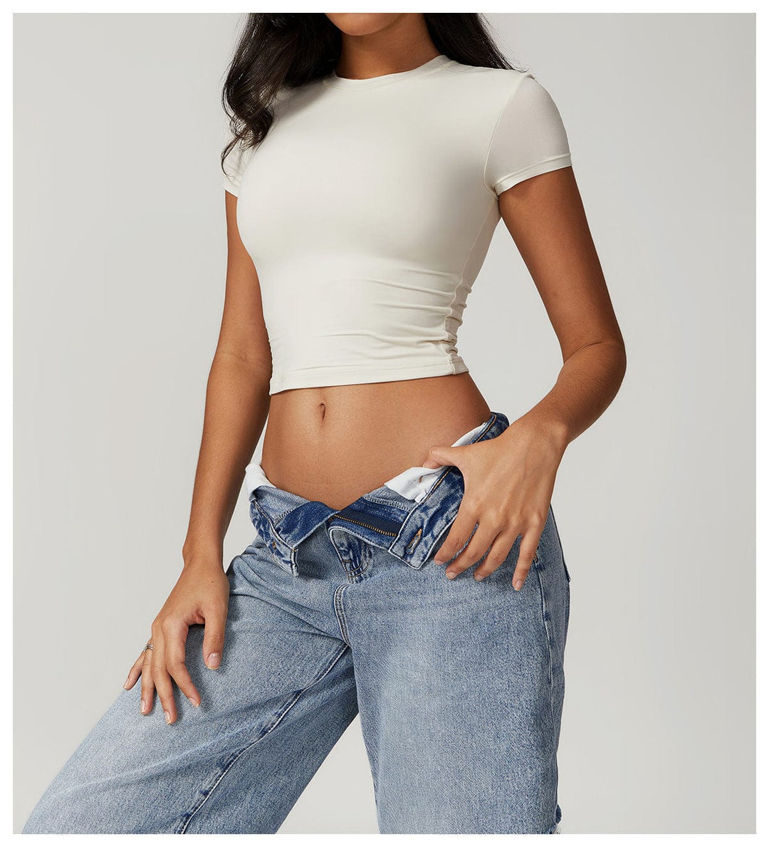 Valantomode | Women's Quick-Dry Shaping Crop Top - Breathable, Stretchable Activewear for Gym, Yoga, and Running