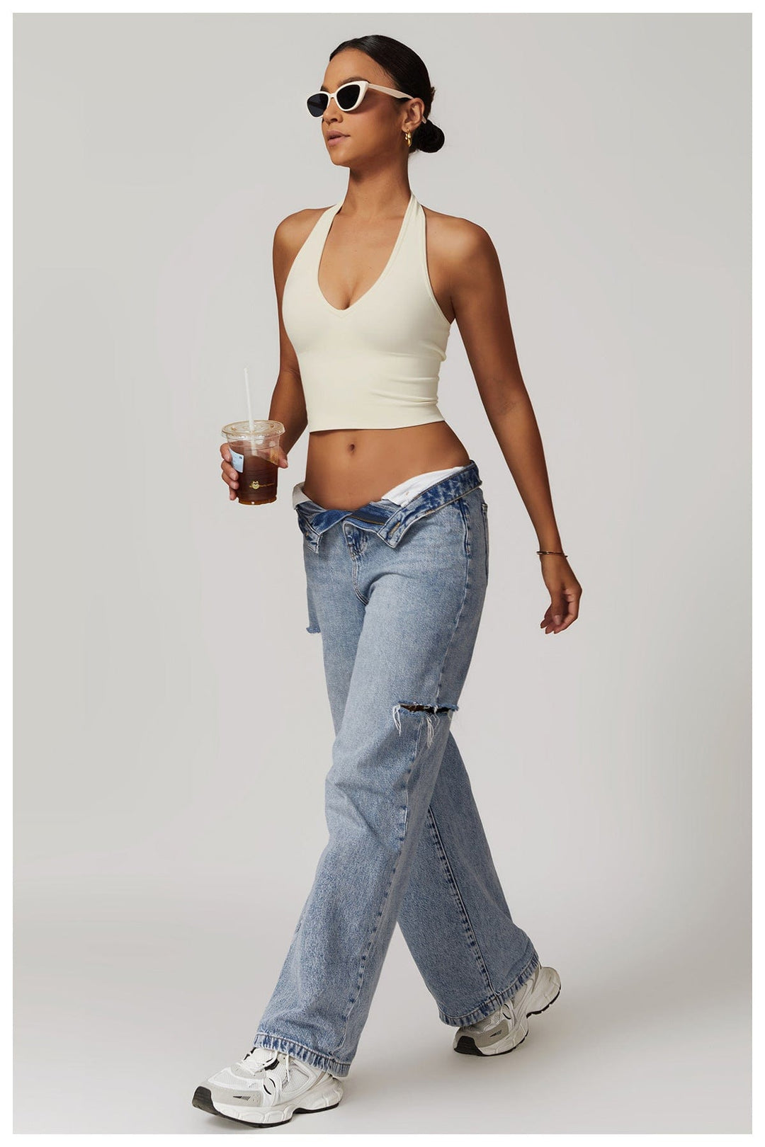 Valantomode | Smooth Halter Neck Sports Shaping Tank