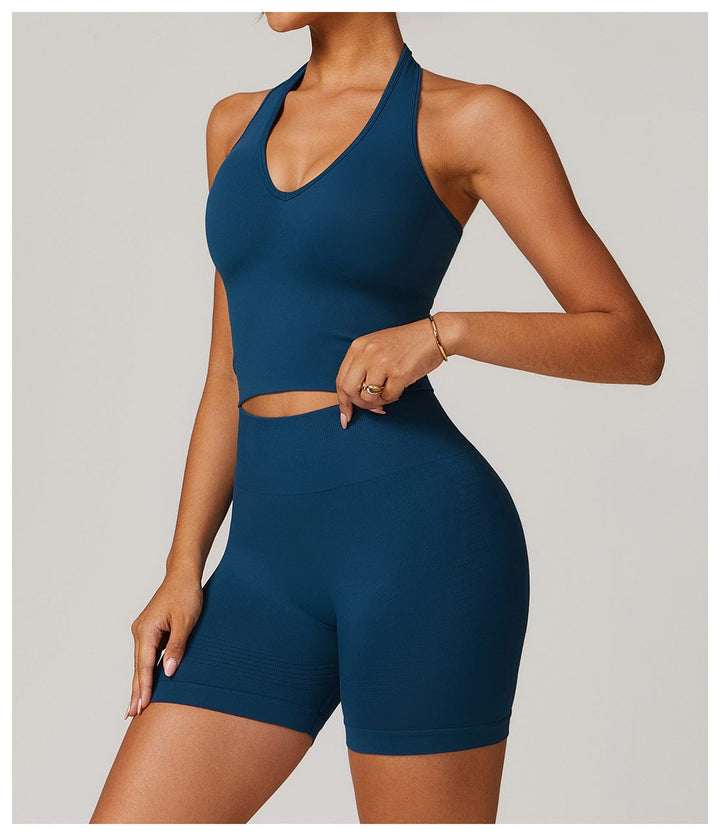 Valantomode | Smooth Halter Neck Sports Shaping Tank