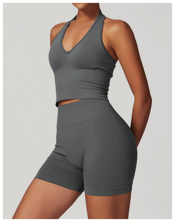 Valantomode | Smooth Halter Neck Sports Shaping Tank