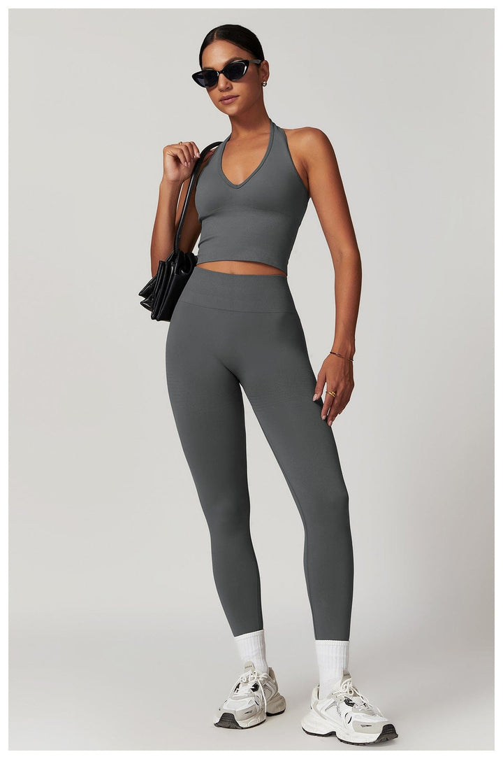 Valantomode | Smooth Halter Neck Sports Shaping Tank