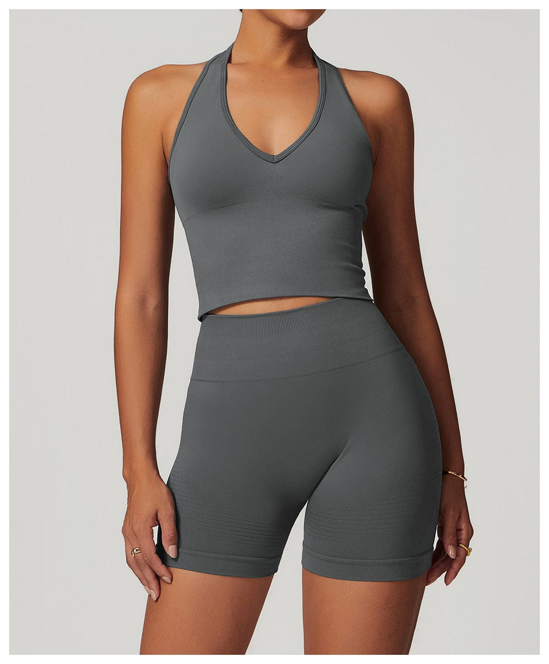 Valantomode | Smooth Halter Neck Sports Shaping Tank