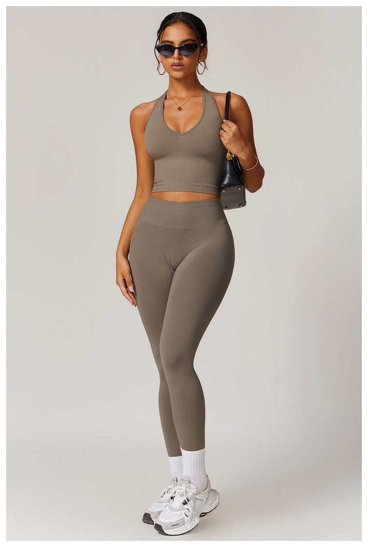 Valantomode | Smooth Halter Neck Sports Shaping Tank
