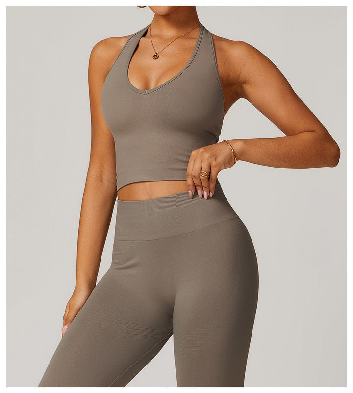 Valantomode | Smooth Halter Neck Sports Shaping Tank