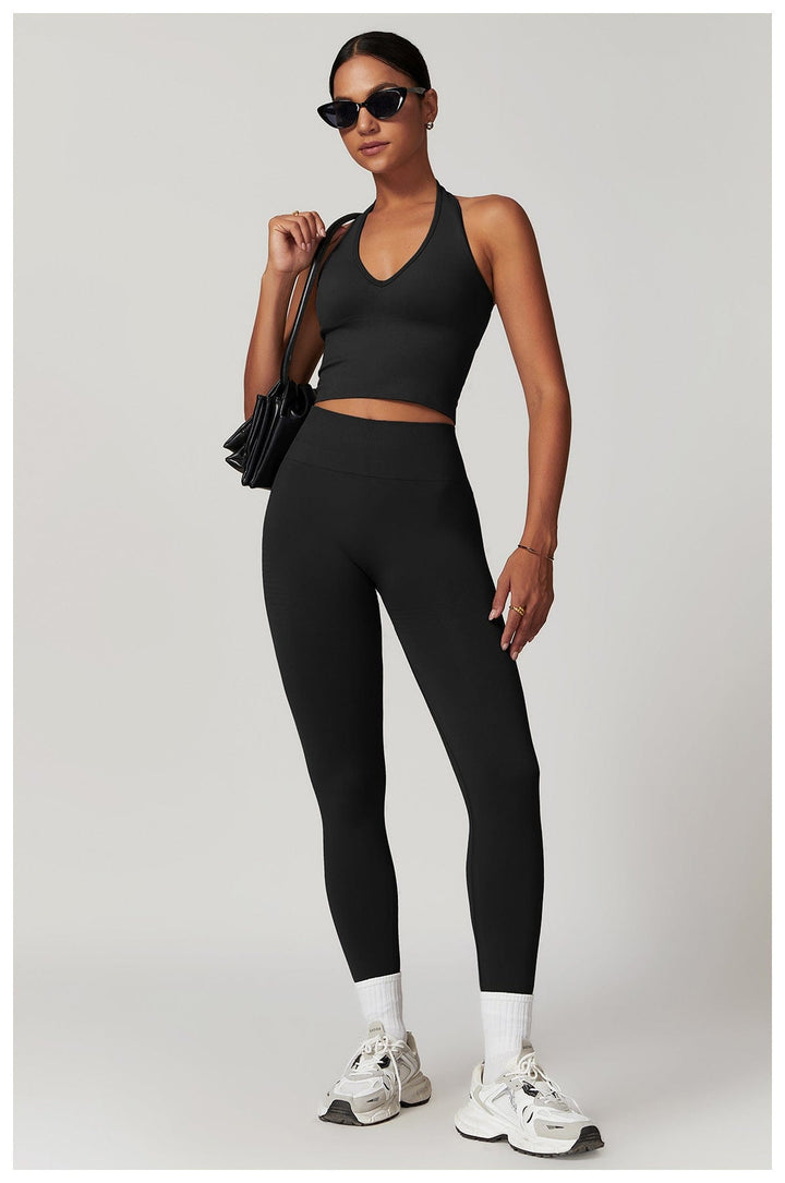 Valantomode | Smooth Halter Neck Sports Shaping Tank