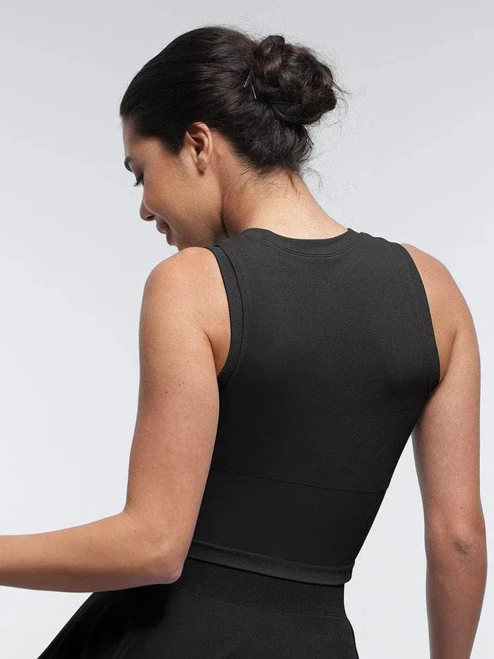 Valantomode | Seamless Supportive Yoga Crop Top with Built-In Bra and Adjustable Cups