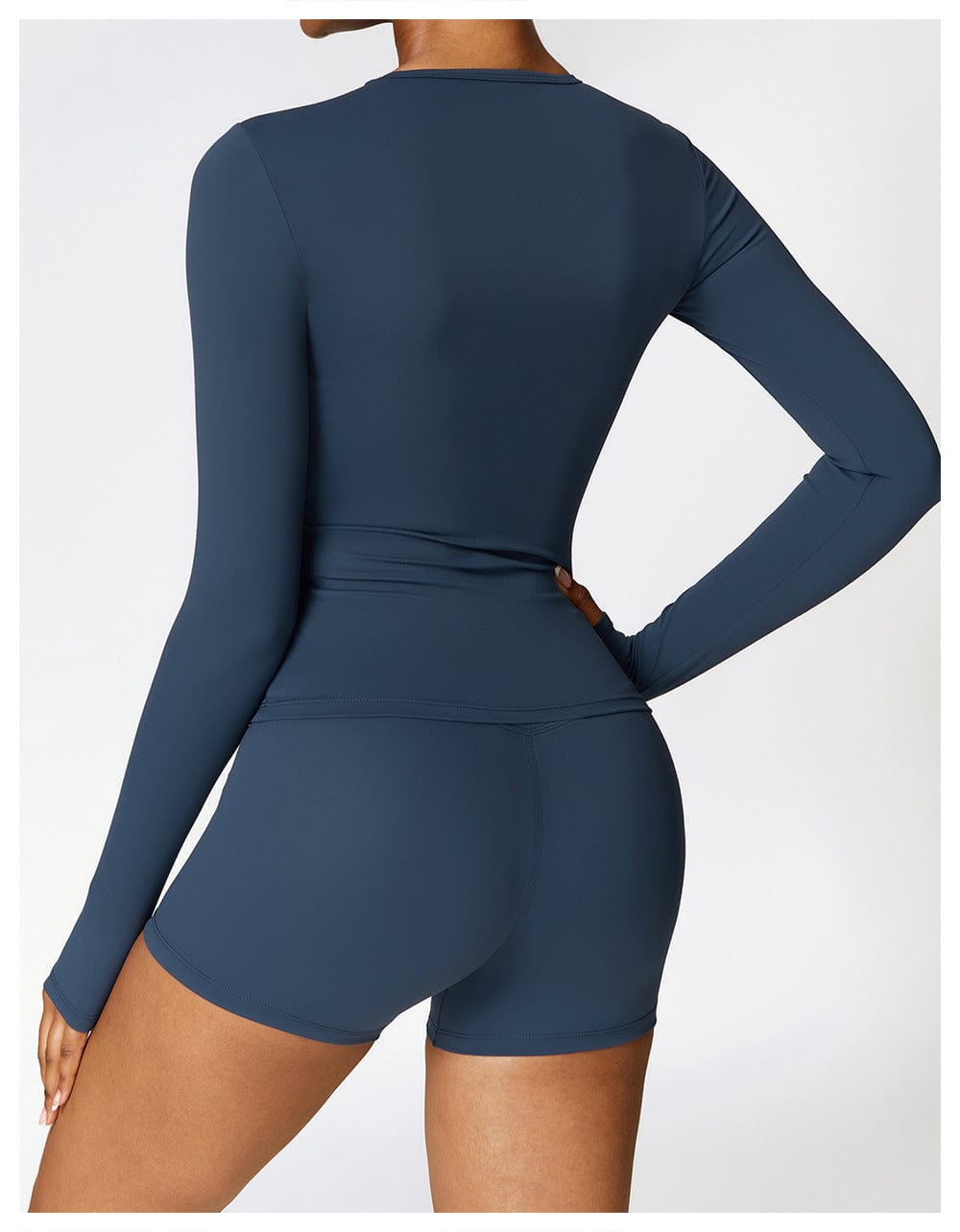 Valantomode | Women's Long Sleeve Round Neck Yoga and Fitness Shaping Shirt