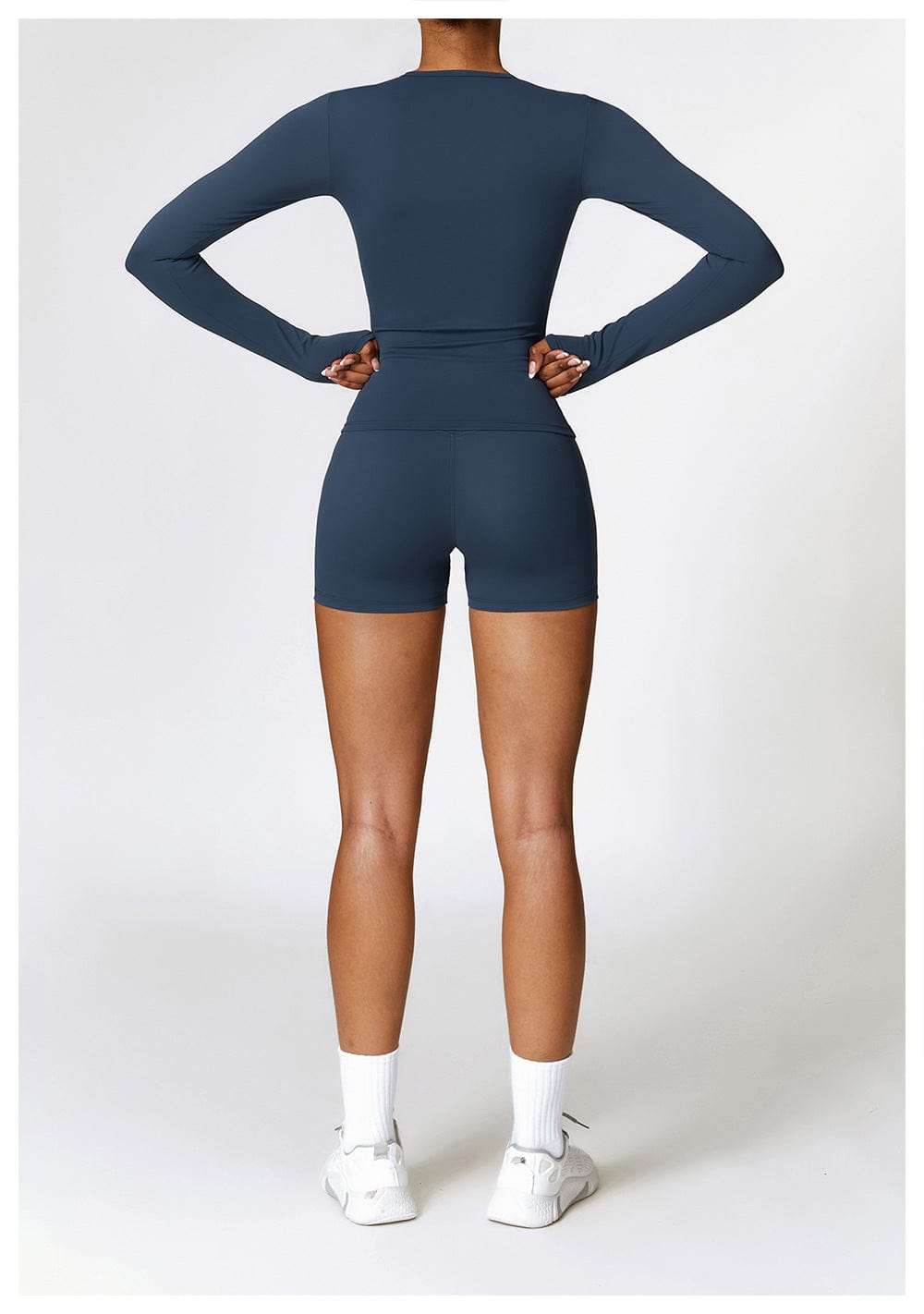 Valantomode | Women's Long Sleeve Round Neck Yoga and Fitness Shaping Shirt