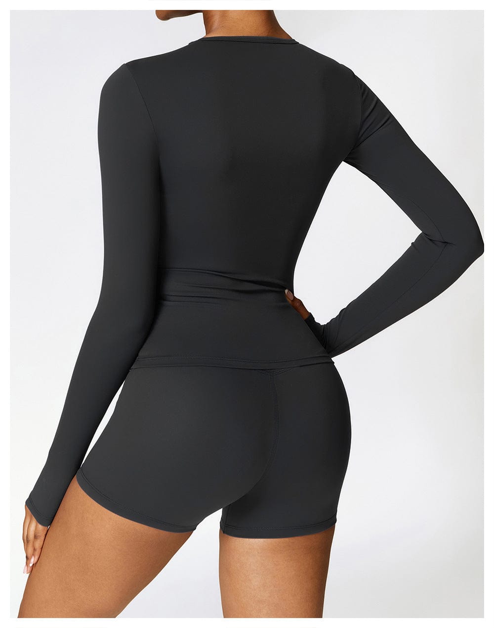 Valantomode | Women's Long Sleeve Round Neck Yoga and Fitness Shaping Shirt