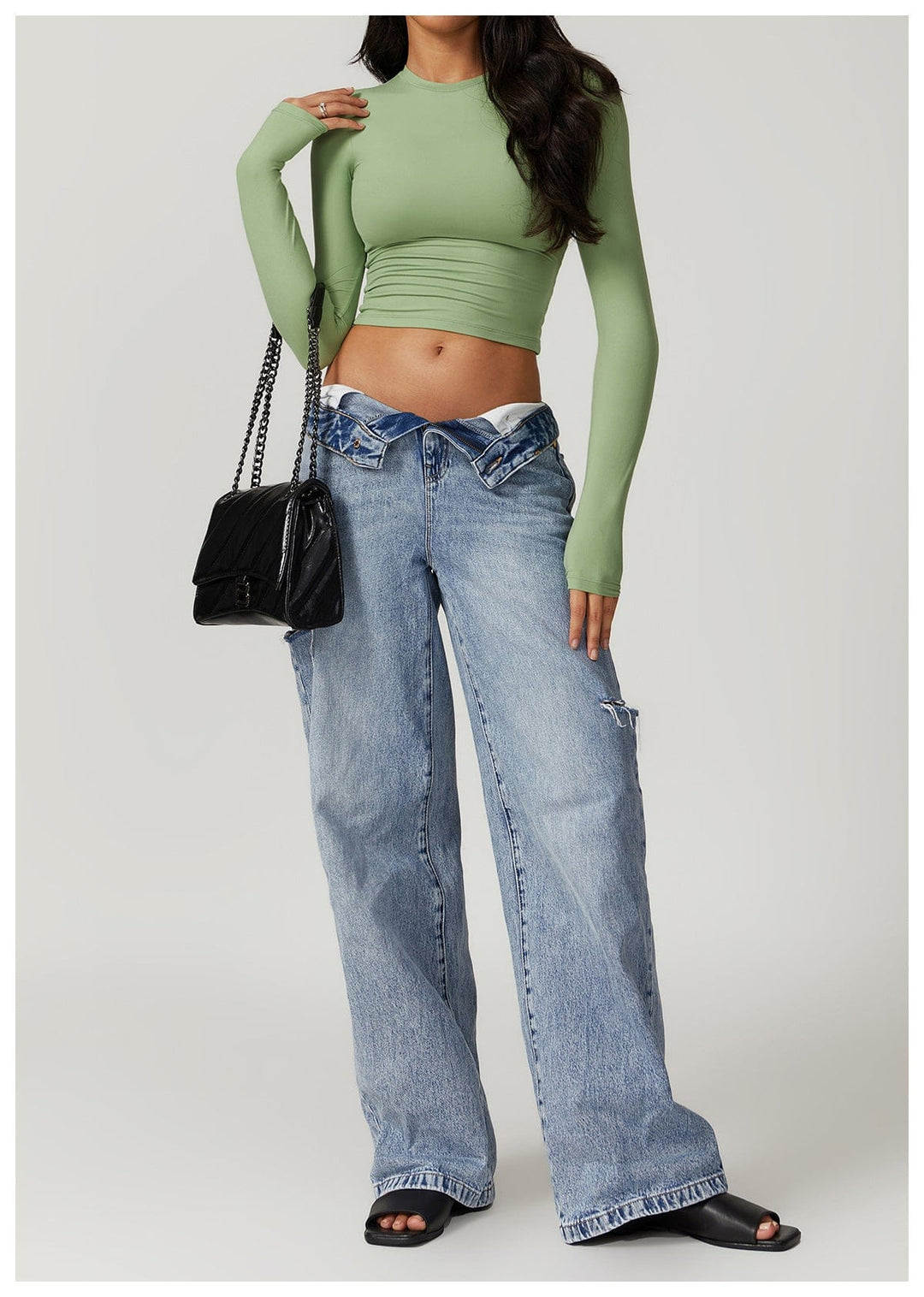 Valantomode | Seamless Long Sleeve Crop Top for Women - Yoga Shaping Design
