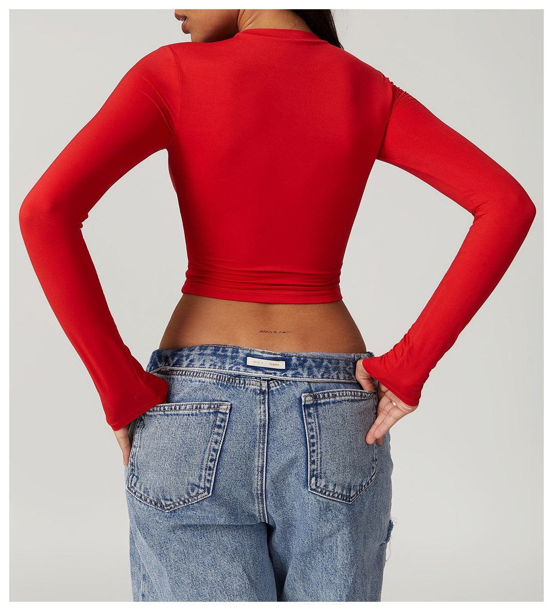 Valantomode | Seamless Long Sleeve Crop Top for Women - Yoga Shaping Design