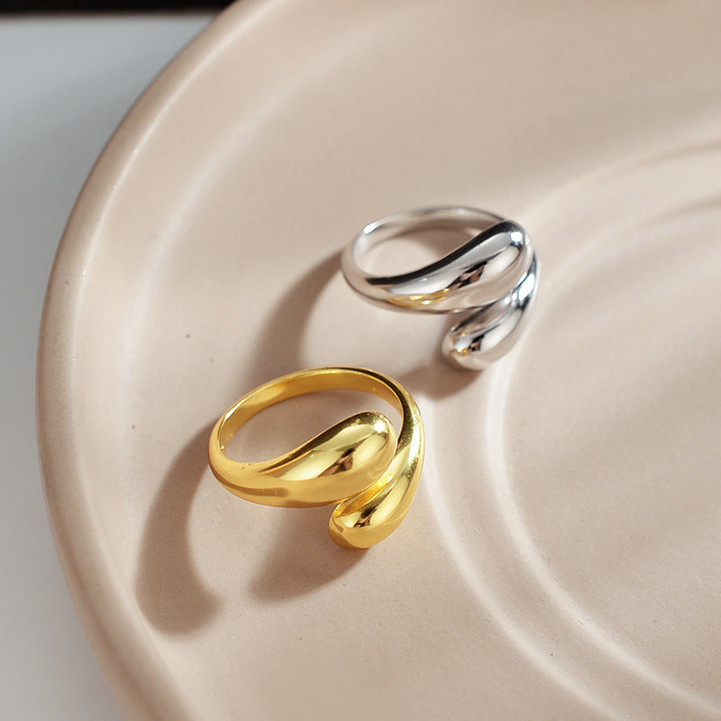 Valantomode | Gold Plated Intricate Adjustable Ring for Women