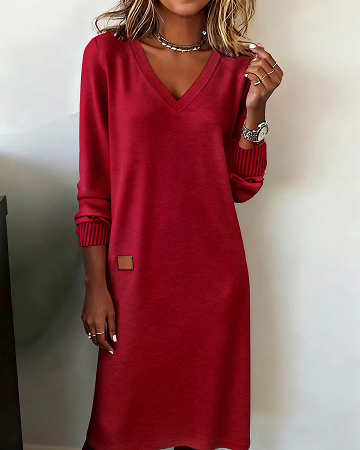 Valantomode | Cozy Knit Midi Dress for Effortless Fall Fashion