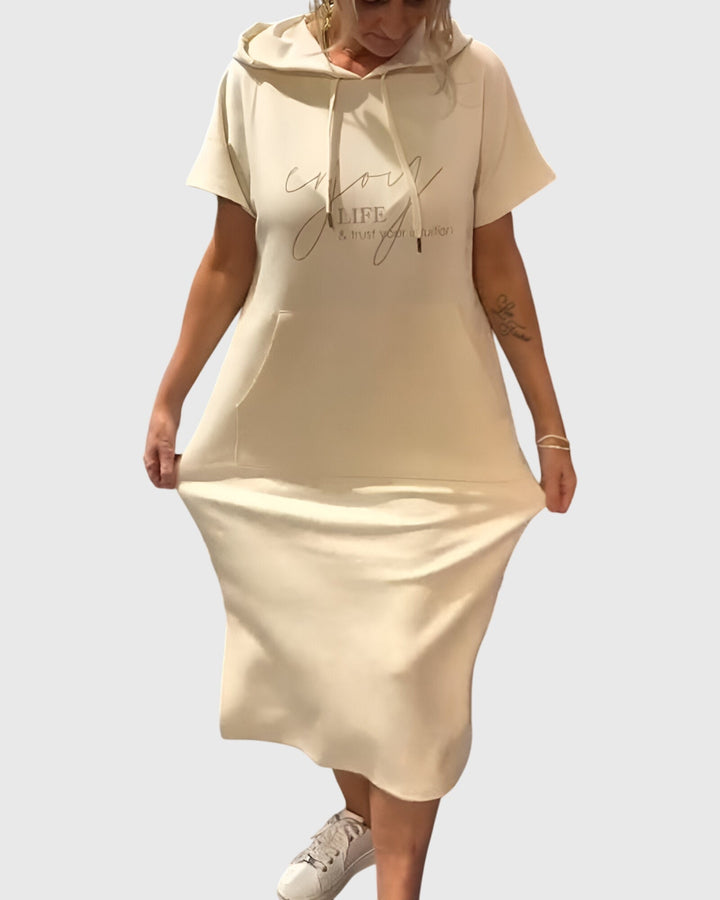 Valantomode | Comfy Hoodie Dress for Relaxed Casual Days Out