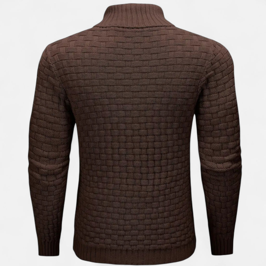 ValantoMode | Men’s Waffle Knit High-Stretch Sweater