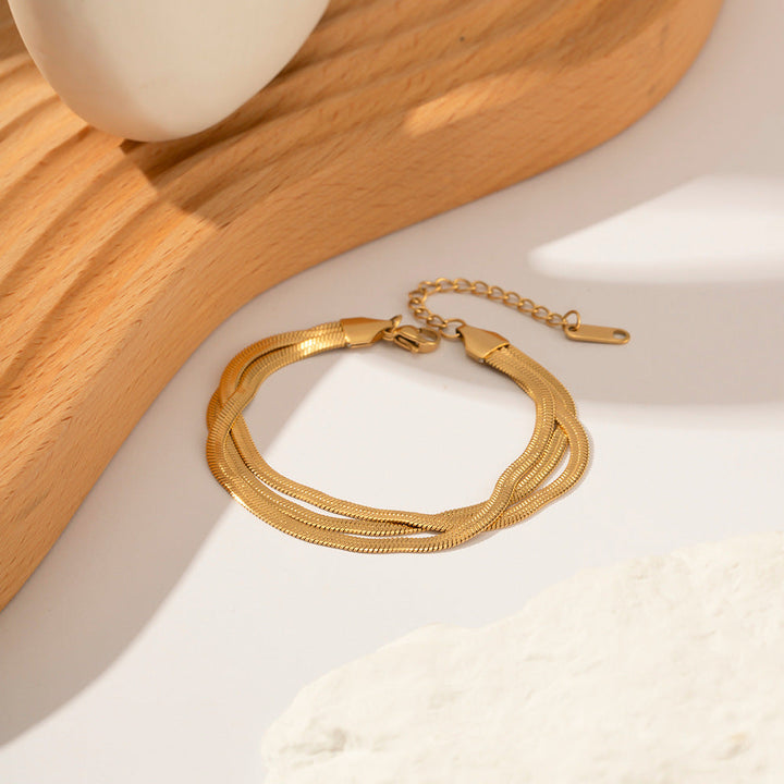 Valantomode | Plated Jasmine Twist Bracelet with Helical Torsion Architecture and Rhythmic Geometry