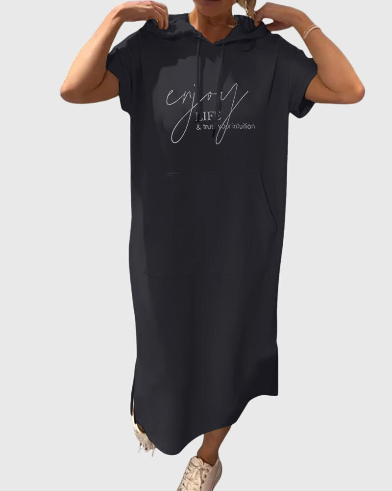 Valantomode | Comfy Hoodie Dress for Relaxed Casual Days Out