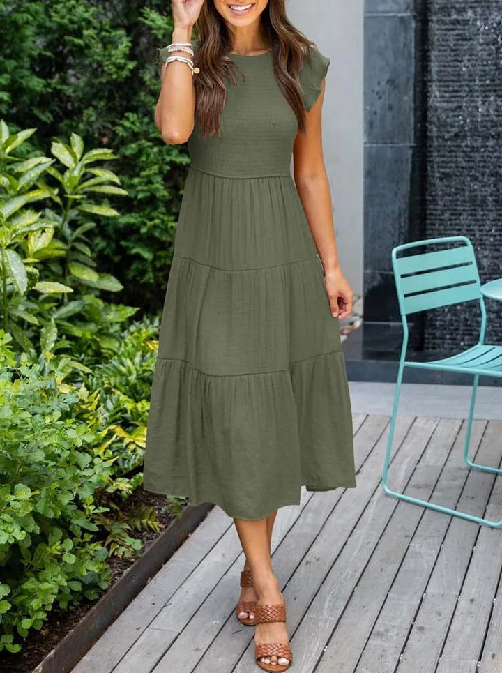 Valantomode | Stylish Summer Dress with Ruffles and Handy Pockets
