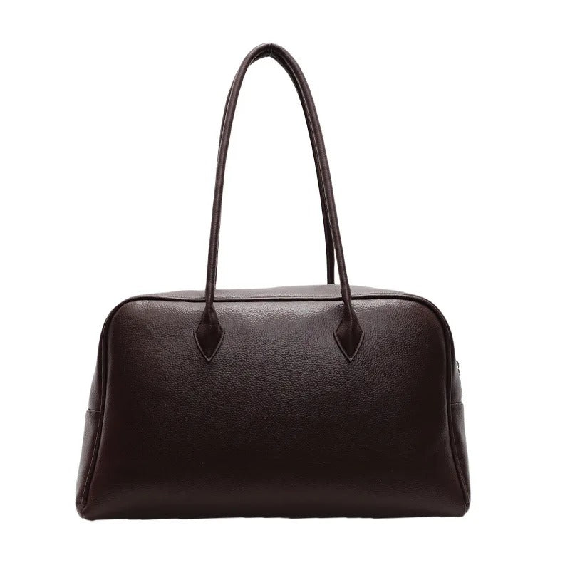 Valantomode | Aura Bowling Courier – Premium Soft Leather-Feel Large Commuter Shoulder Bag