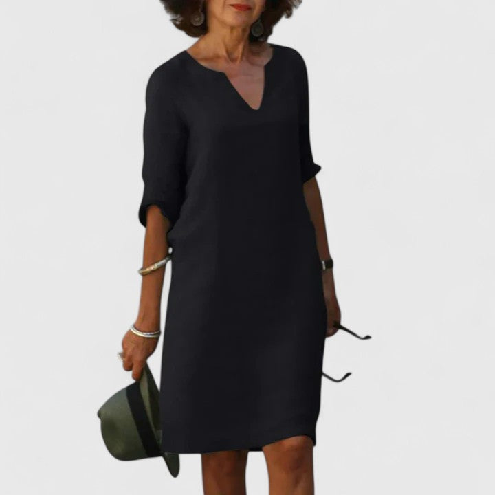 Valantomode | Stylish V-Neck Dress Perfect for Everyday Wear