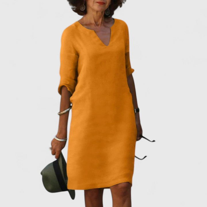 Valantomode | Stylish V-Neck Dress Perfect for Everyday Wear