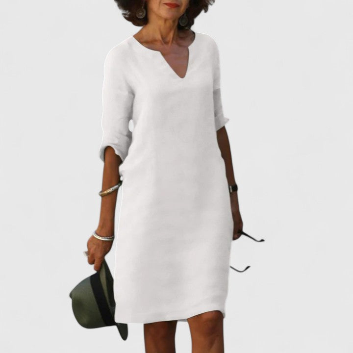 Valantomode | Stylish V-Neck Dress Perfect for Everyday Wear