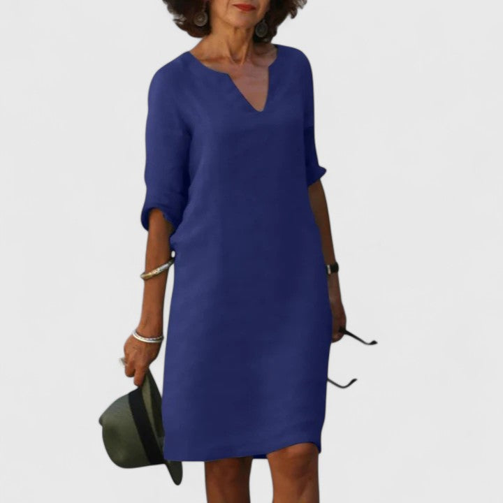 Valantomode | Stylish V-Neck Dress Perfect for Everyday Wear