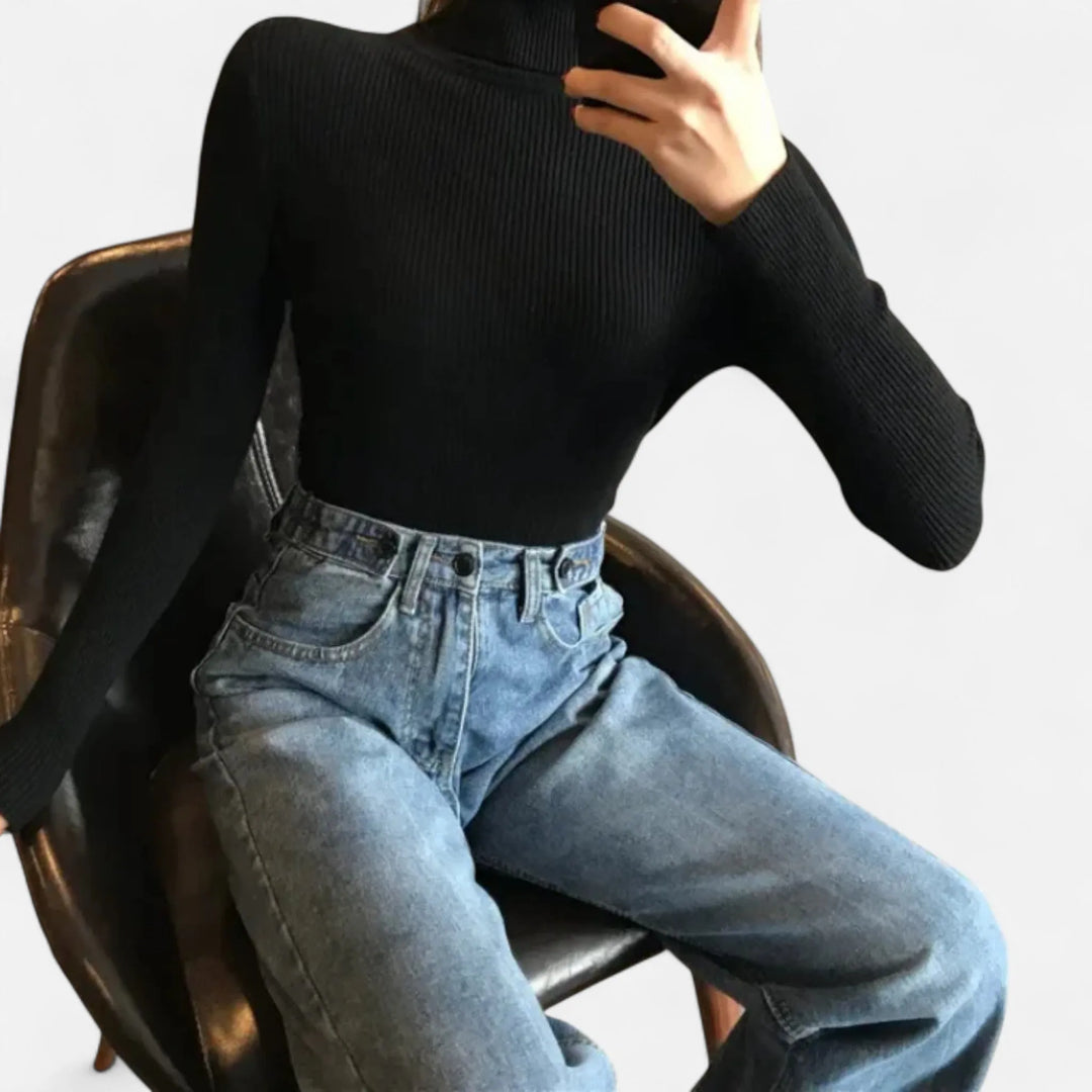 Valantomode | Women’s Knitted Ribbed Pullover