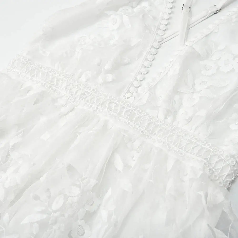 Valantomode | Elegant Lace Mini Dress for a Chic Night Out