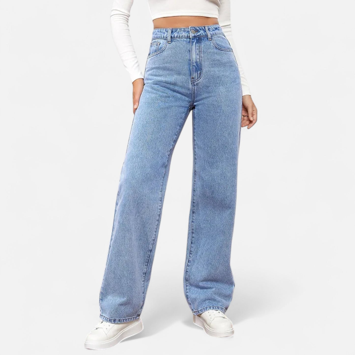 Valantomode | Women’s Retro Straight-Leg Jeans