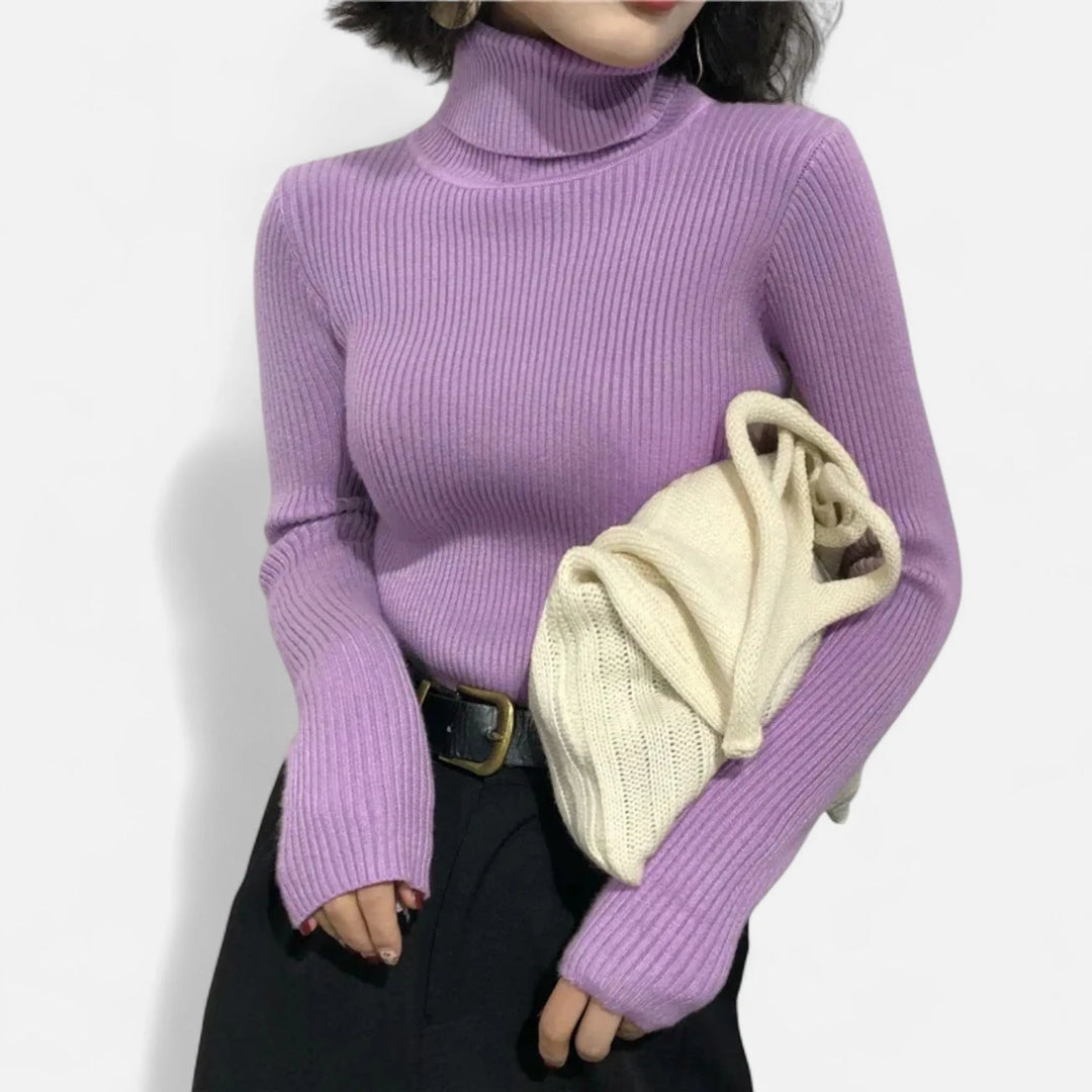 Valantomode | Women’s Knitted Ribbed Pullover
