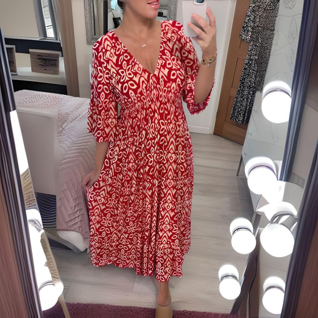 Valantomode | Dress with Boho Print