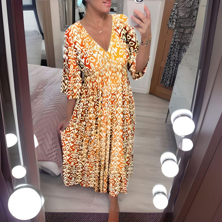Valantomode | Dress with Boho Print