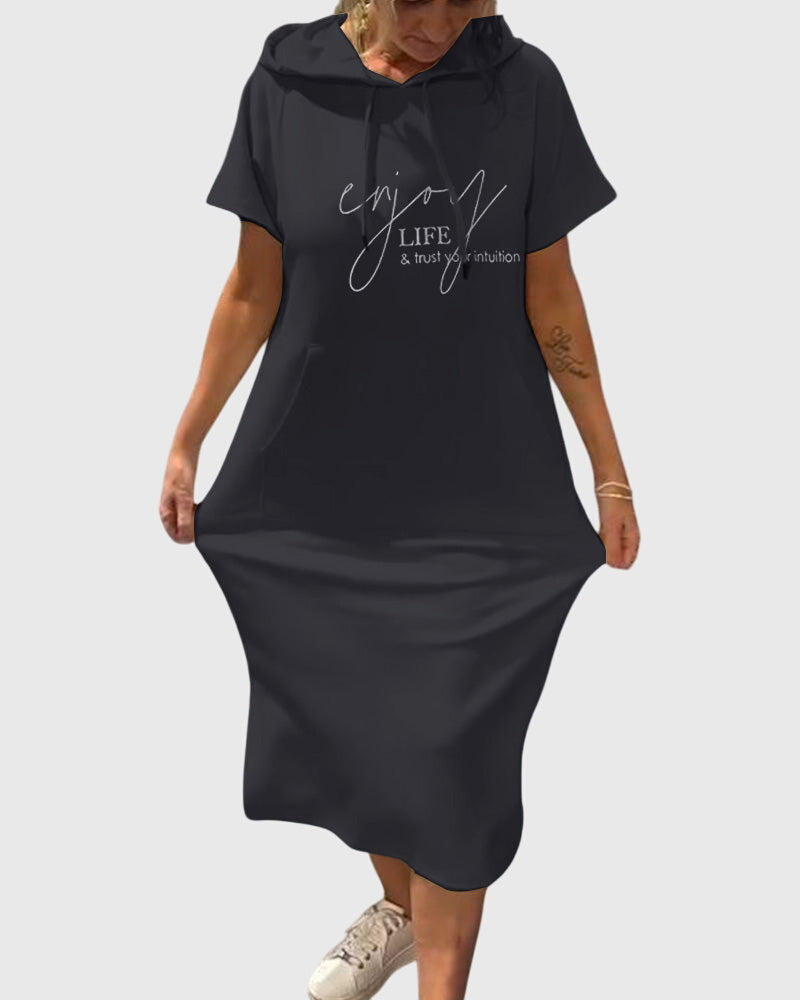 Valantomode | Comfy Hoodie Dress for Relaxed Casual Days Out