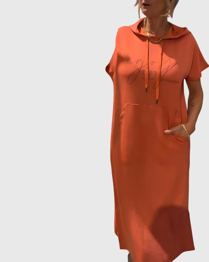 Valantomode | Comfy Hoodie Dress for Relaxed Casual Days Out