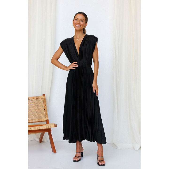 Valantomode | Elegant Pleated Skirt Dress for Effortless Style
