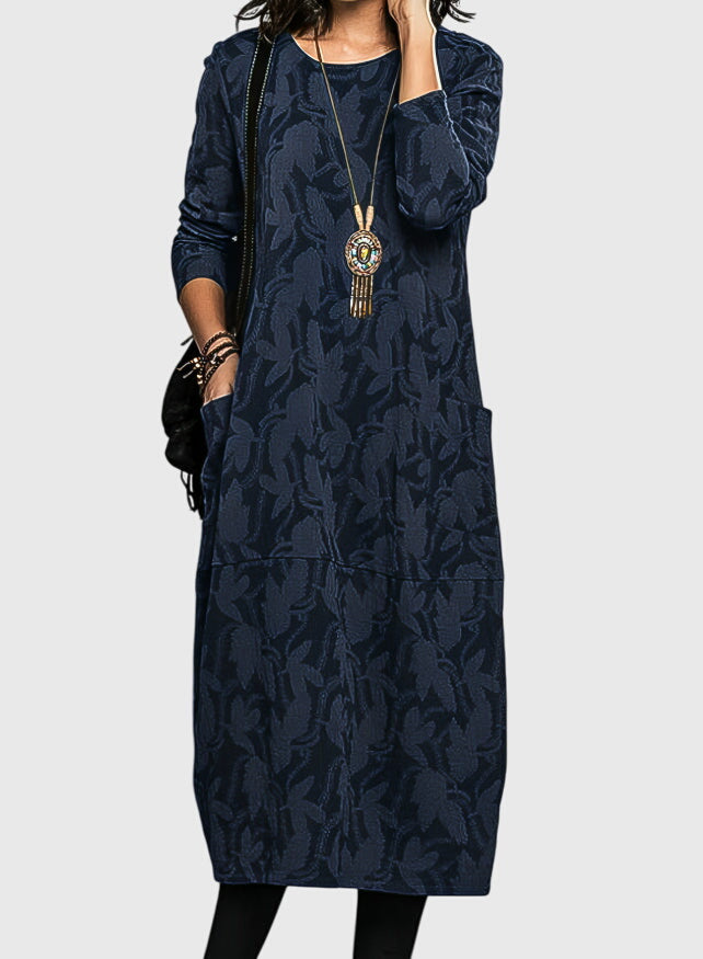 Valantomode | Chic Round-Neck Dress Perfect for Everyday Wear