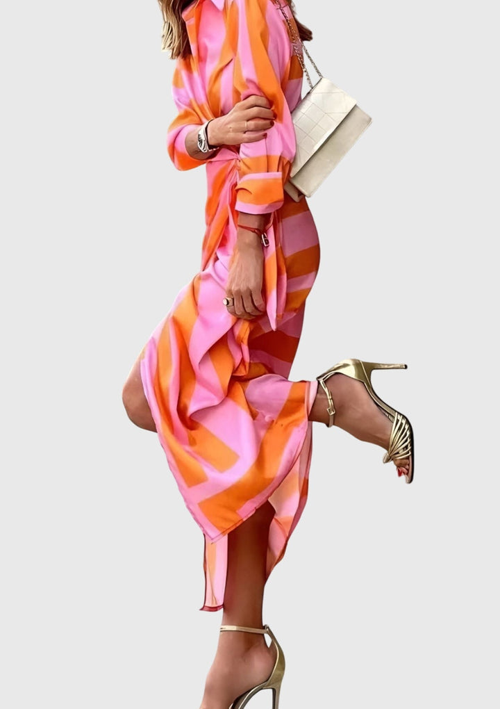 Valantomode | Stylish Printed Wrap Dress Perfect for Any Occasion