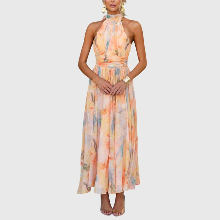 Valantomode | Chic Halter Maxi Dress Perfect for Summer Events