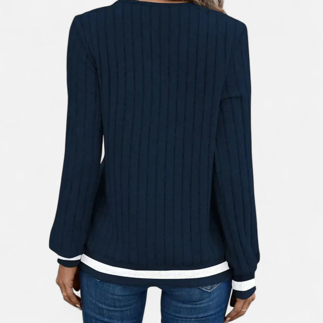 Valantomode | Women’s V-Neck Long-Sleeve Sweater