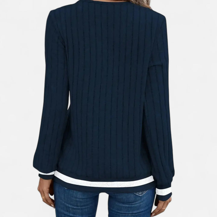 Valantomode | Women’s V-Neck Long-Sleeve Sweater