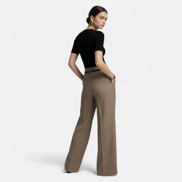 Valantomode | Women’s Wide-Leg Trousers – High-Waisted Tailored Metropolitan Pants