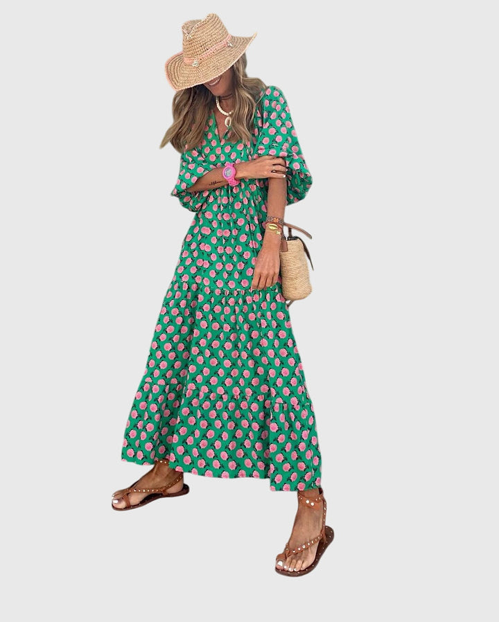 Valantomode | Stylish Bohemian Maxi Dress for Effortless Summer Elegance