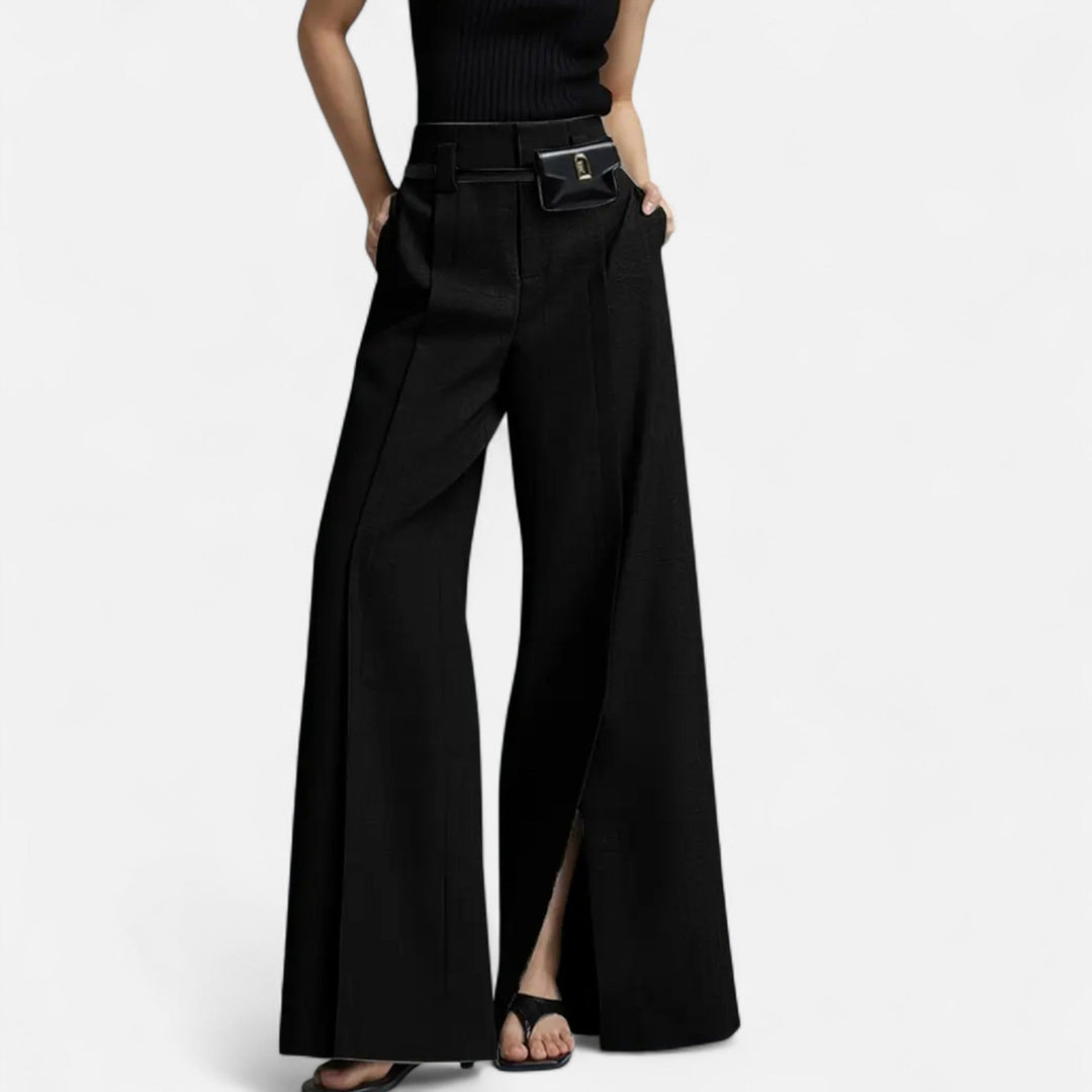 Valantomode | Women’s Wide-Leg Trousers – High-Waisted Tailored Metropolitan Pants