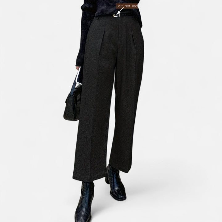 Valantomode | Women’s High-Waist Straight Wide-Leg Trousers