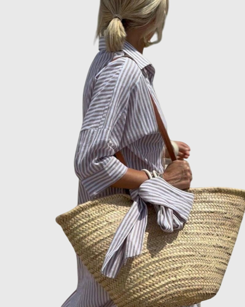 Valantomode | Timeless Striped Dress for Effortless Everyday Style