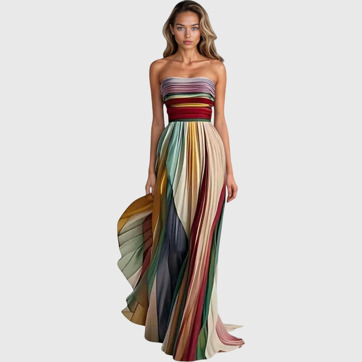 Valantomode | Stunning Floral Long Dress for Effortless Style