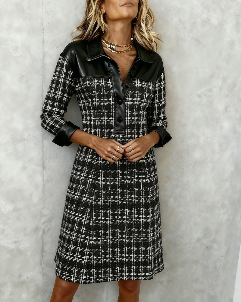 Valantomode | Chic Button Front Dress for Effortless Everyday Style