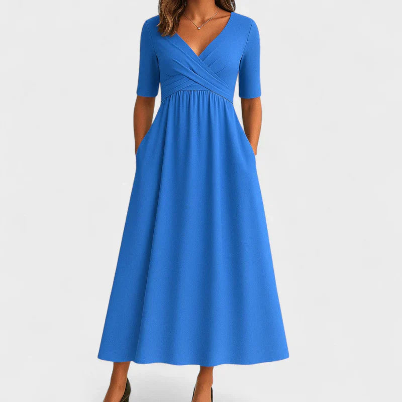 Valantomode | Stylish Midi Dress for Effortless Sophistication